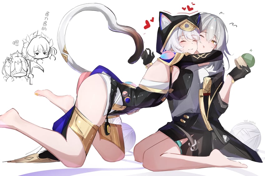 trailblazer, stelle, castorice, aglaea, and cipher (honkai and 1 more) drawn by voi_271
