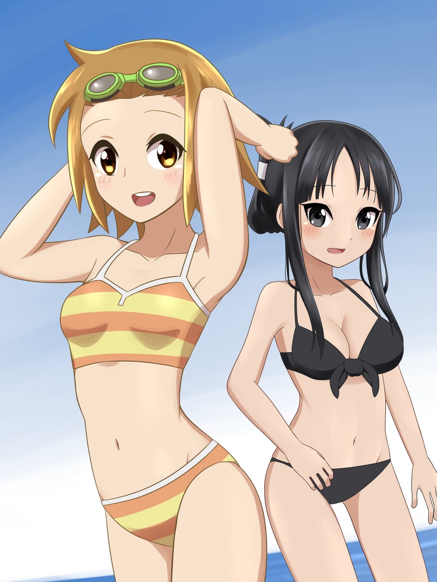 akiyama mio and tainaka ritsu (k-on!) drawn by massuru_(tai02you)