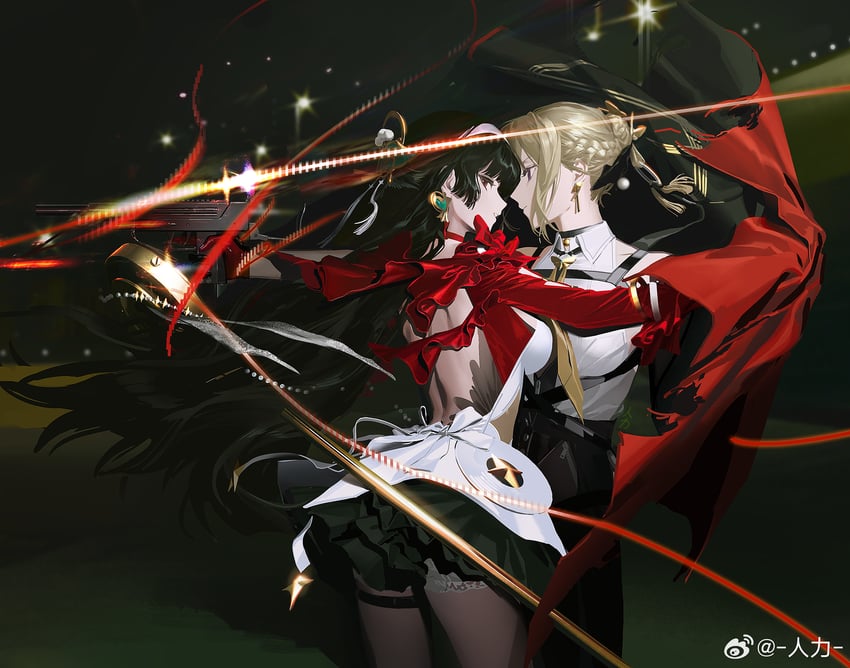 evelyn chevalier and astra yao (zenless zone zero) drawn by renlili