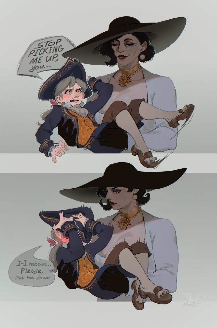 alcina dimitrescu and ramon salazar (resident evil and 2 more) drawn by pooziqo-royal