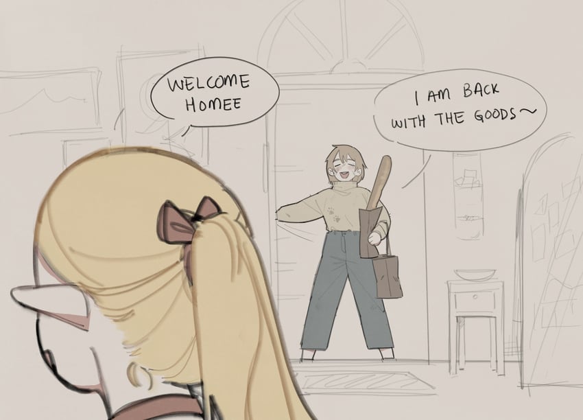 marcille donato and falin touden (dungeon meshi) drawn by ski.ip