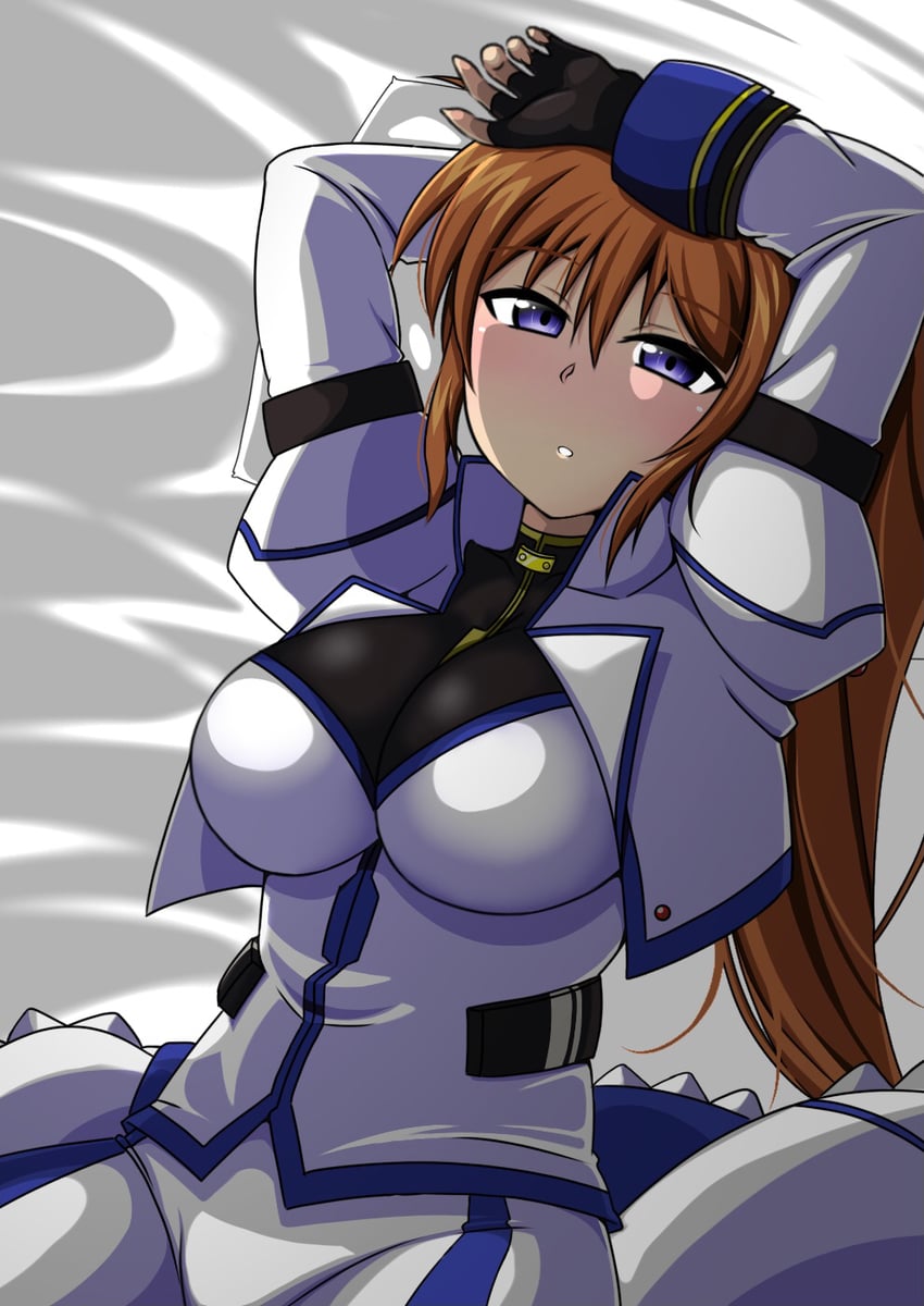 takamachi nanoha (lyrical nanoha and 1 more) drawn by kunisaki-air