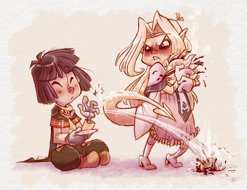 xelloss and filia ul copt (slayers and 1 more) drawn by pupukachoo