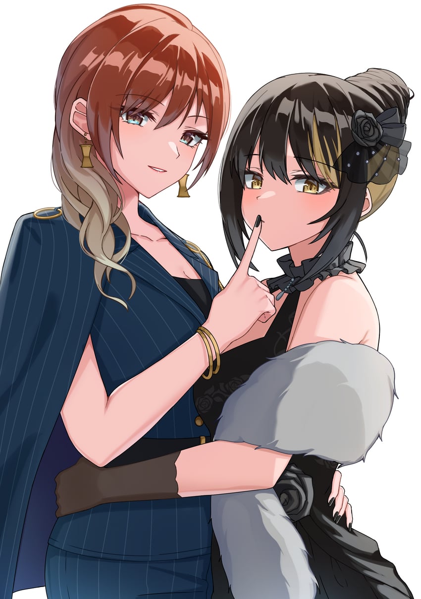 aketa mikoto and ikaruga luca (idolmaster and 1 more) drawn by camellia_90