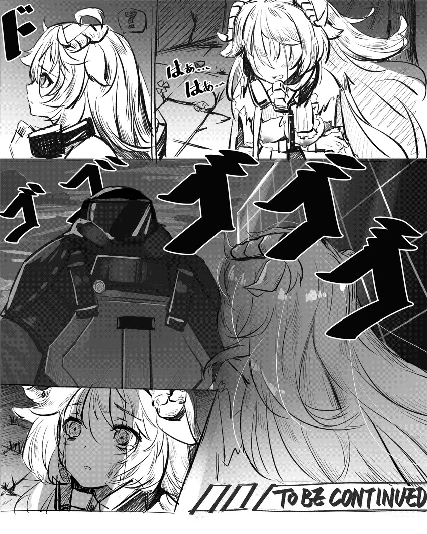 eyjafjalla and big bob (arknights) drawn by ten_no_hoshi