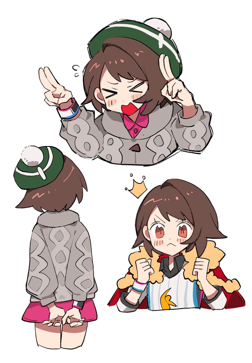 gloria (pokemon and 1 more) drawn by fukuzawa_(huku486)