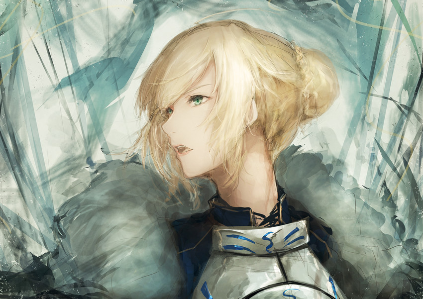 artoria pendragon and saber (fate and 1 more) drawn by marumoru