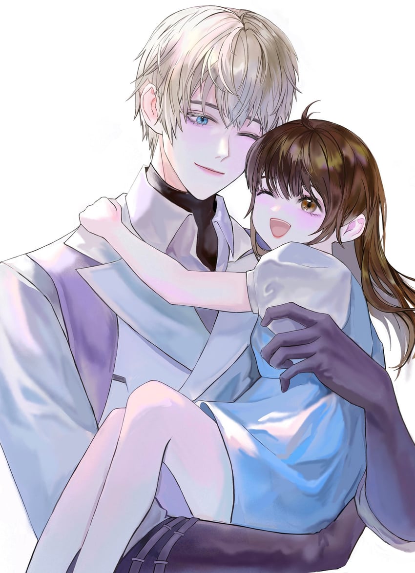 protagonist and xavier (love and deepspace) drawn by pangyingkun