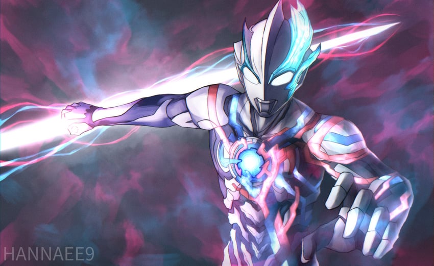 ultraman blazar (ultra series and 1 more) drawn by hannaee9