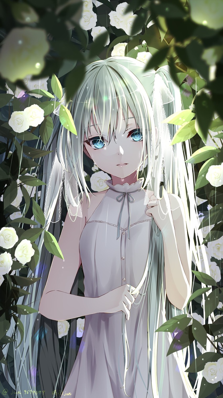 hatsune miku (vocaloid) drawn by jun_(sky_ia_127_snow)