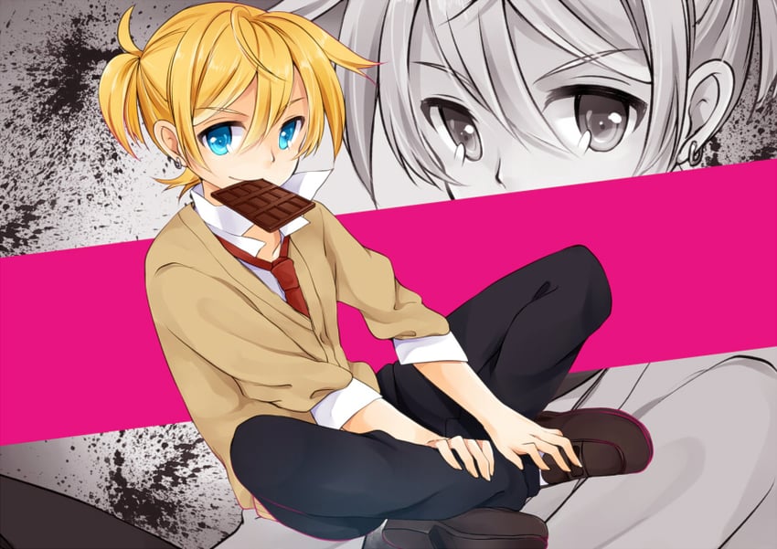 kagamine len (vocaloid and 1 more) drawn by hazuki_natsu