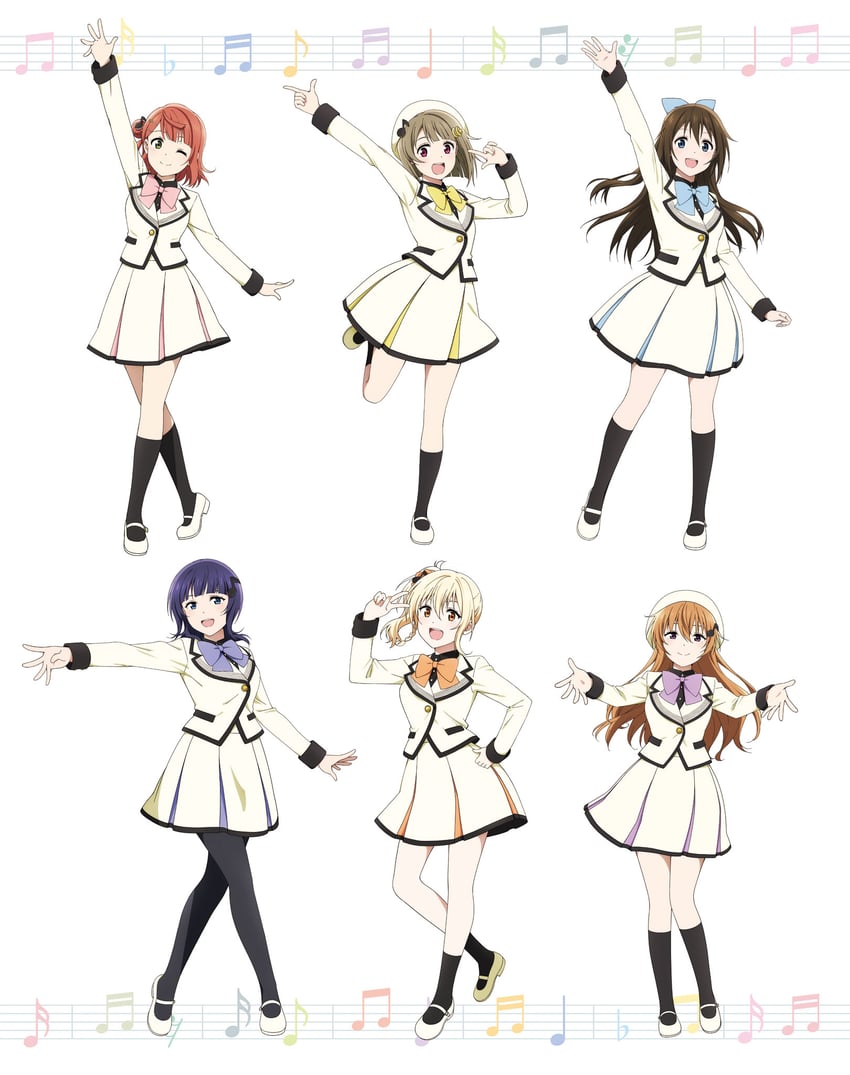 uehara ayumu, osaka shizuku, nakasu kasumi, miyashita ai, asaka karin, and 1 more (love live! and 1 more) drawn by yokota_takumi