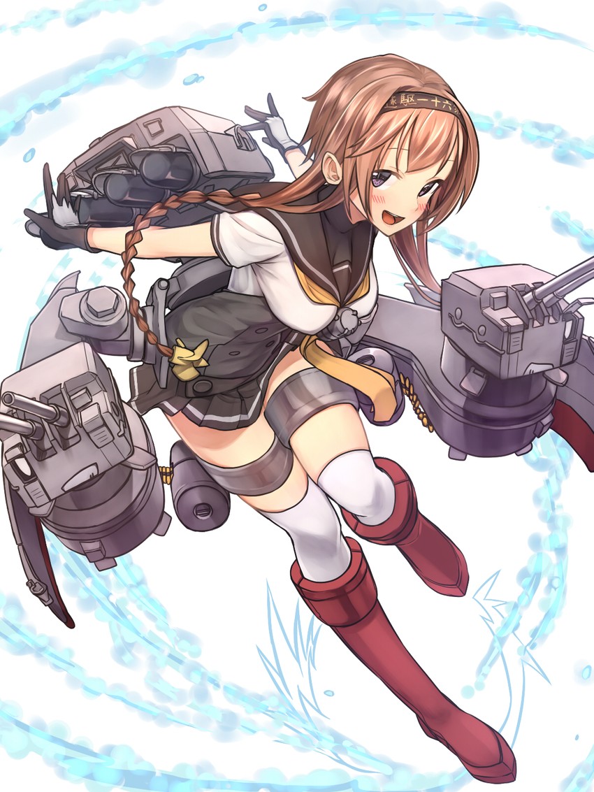 teruzuki and chou-10cm-hou-chan (kantai collection) drawn by baffu