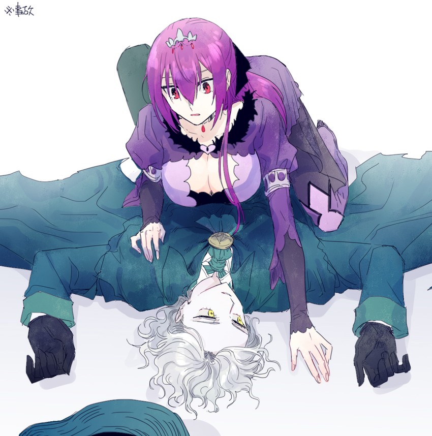 scathach, scathach skadi, and edmond dantes (fate and 1 more) drawn by fukusuu_(zeonms_06s)