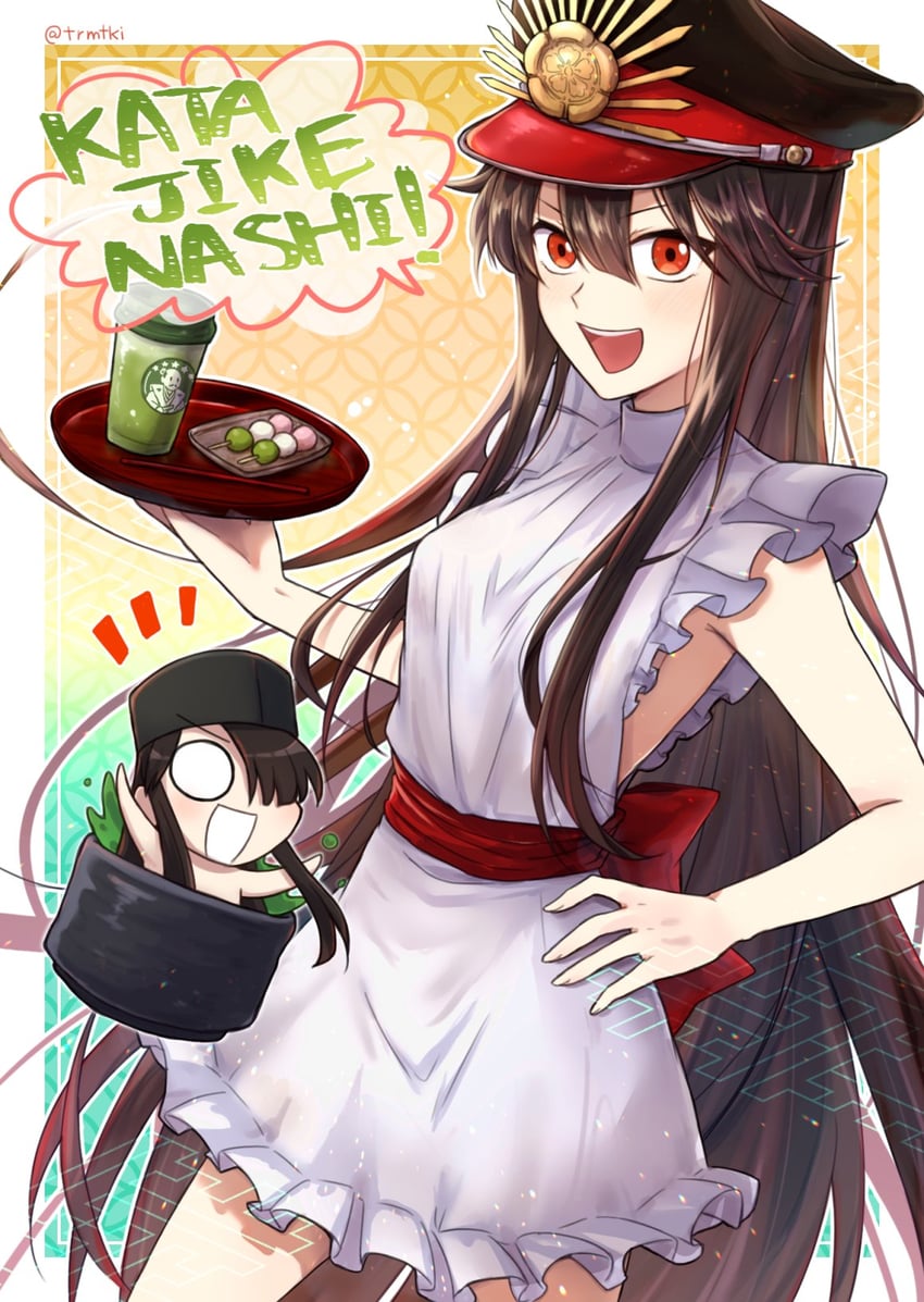 oda nobunaga and mini nobu (fate and 1 more) drawn by teramoto_kei