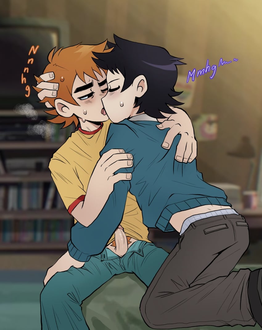 scott pilgrim and wallace wells (scott pilgrim) drawn by dork_nokia