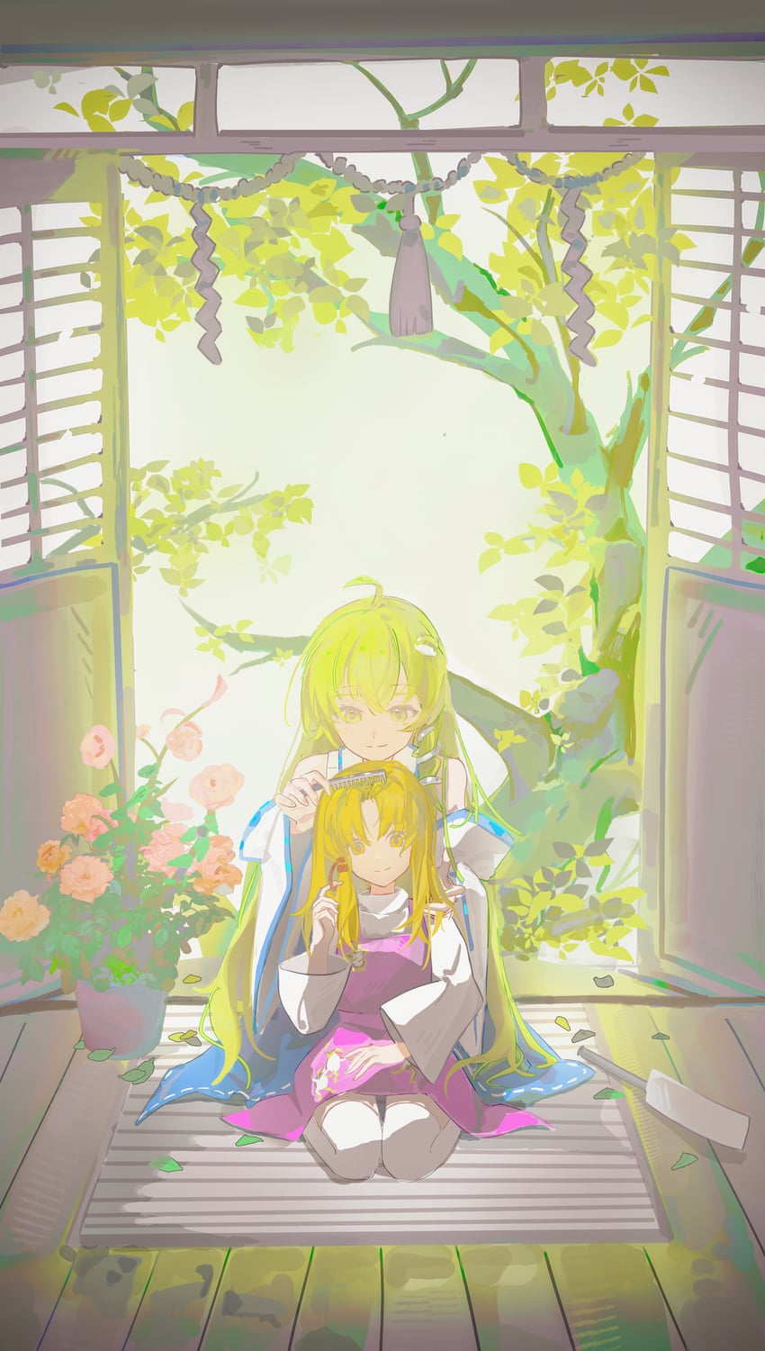 kochiya sanae and moriya suwako (touhou) drawn by li_meng_shan