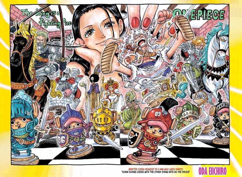 nami, monkey d. luffy, nico robin, roronoa zoro, sanji, and 5 more (one piece) drawn by oda_eiichirou