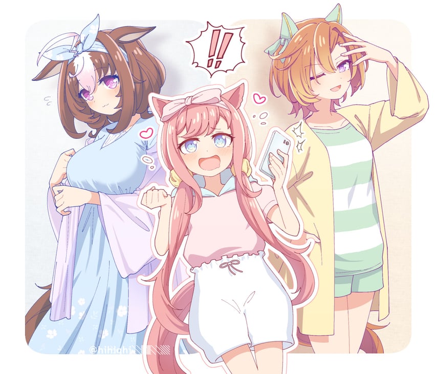 agnes digital, t.m. opera o, and meisho doto (umamusume) drawn by hihiqhi