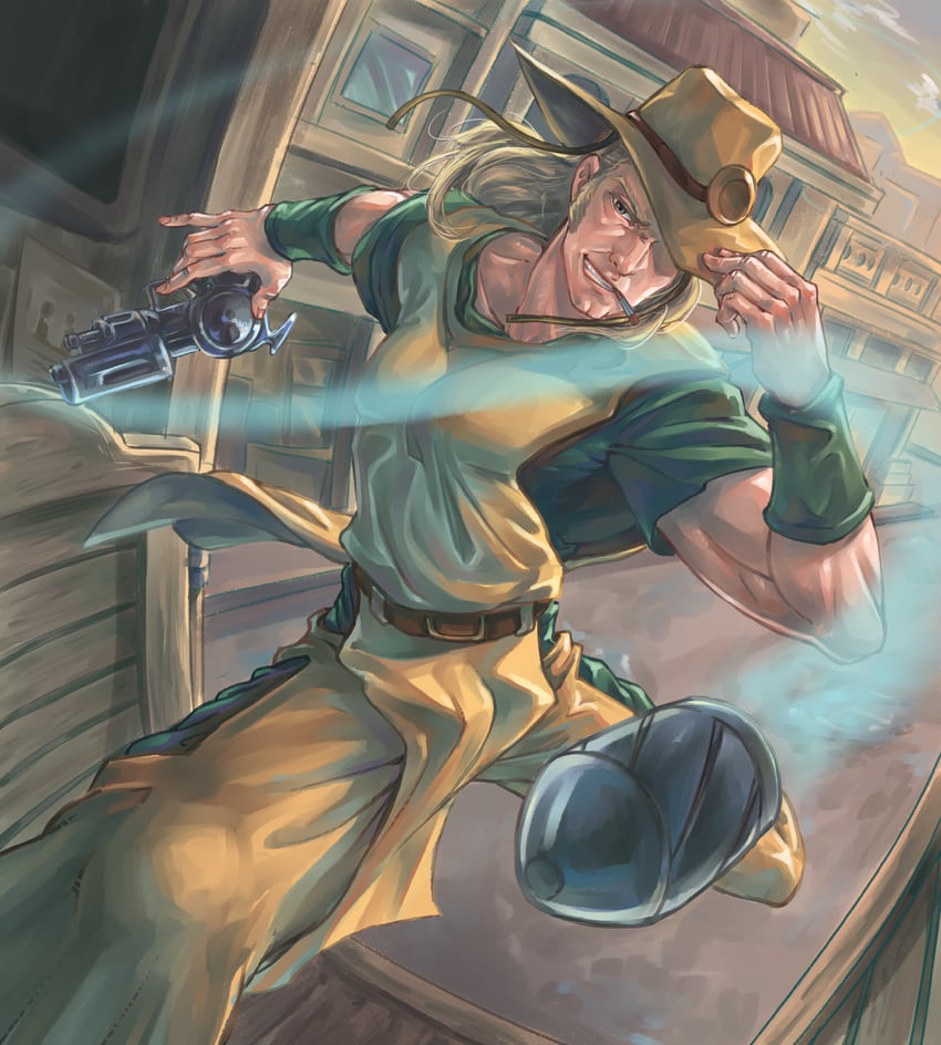 hol horse and emperor (jojo no kimyou na bouken and 1 more) drawn by hold111