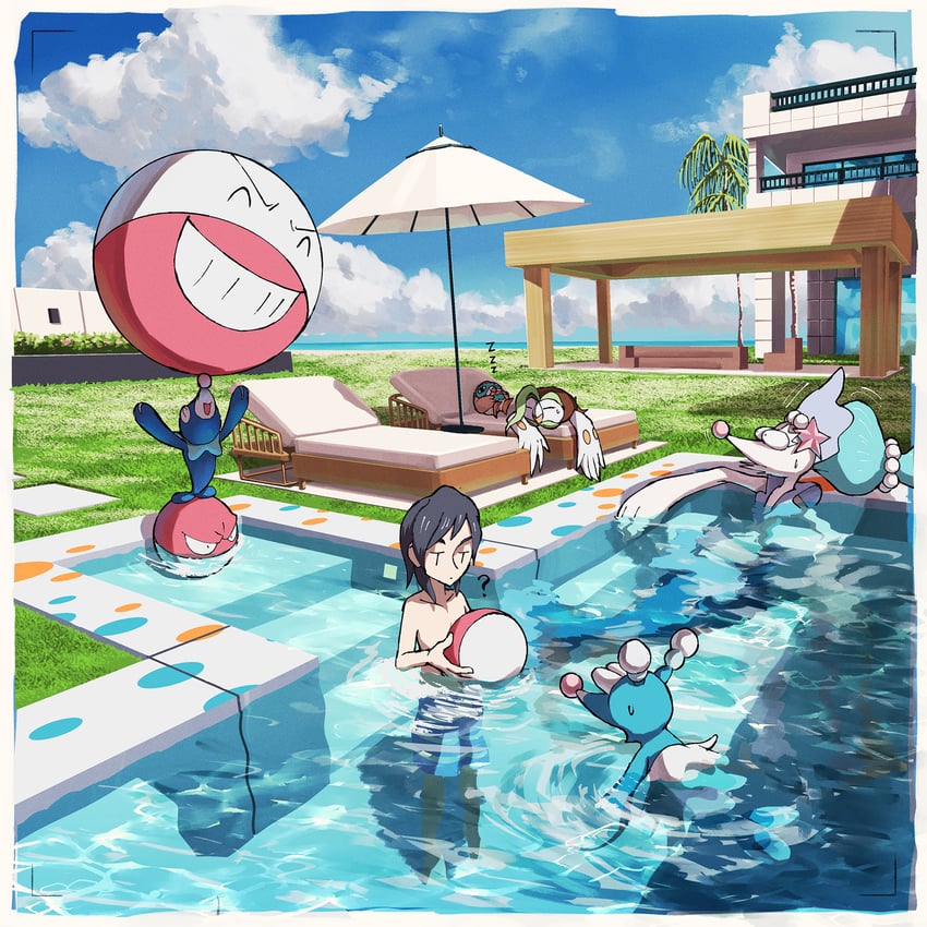 rowlet, elio, popplio, primarina, voltorb, and 3 more (pokemon and 1 more) drawn by how_long