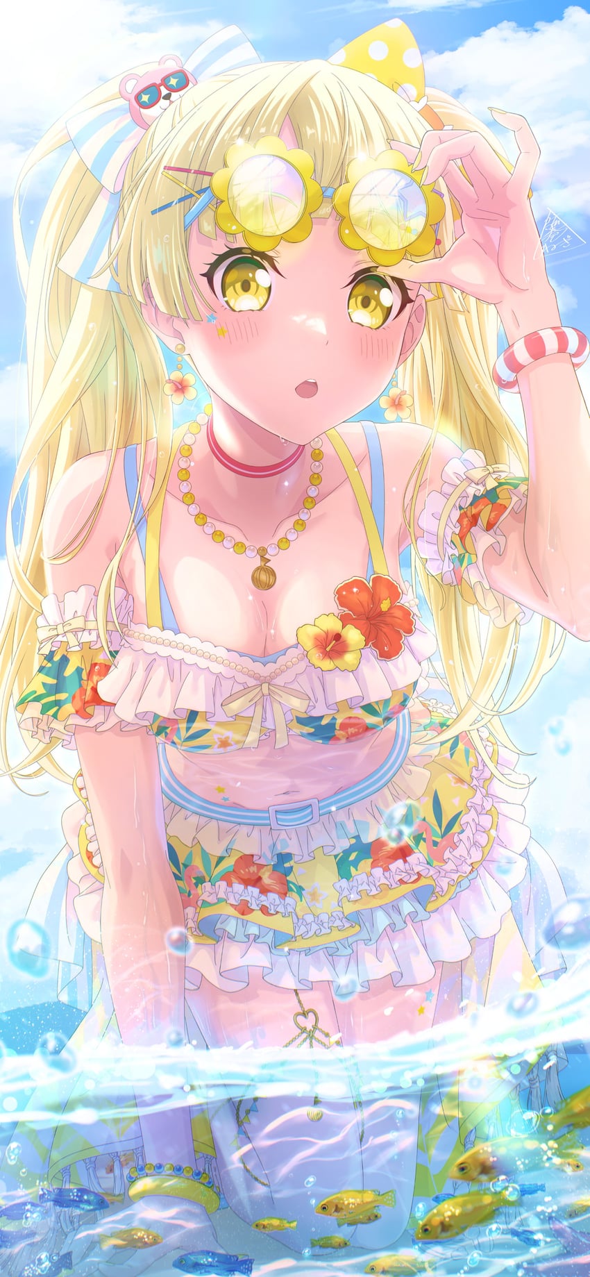 tsurumaki kokoro and michelle (bang dream!) drawn by tsurumaki_negi