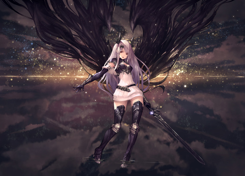 dark angel olivia (granblue fantasy and 1 more) drawn by tachikawa_mushimaro
