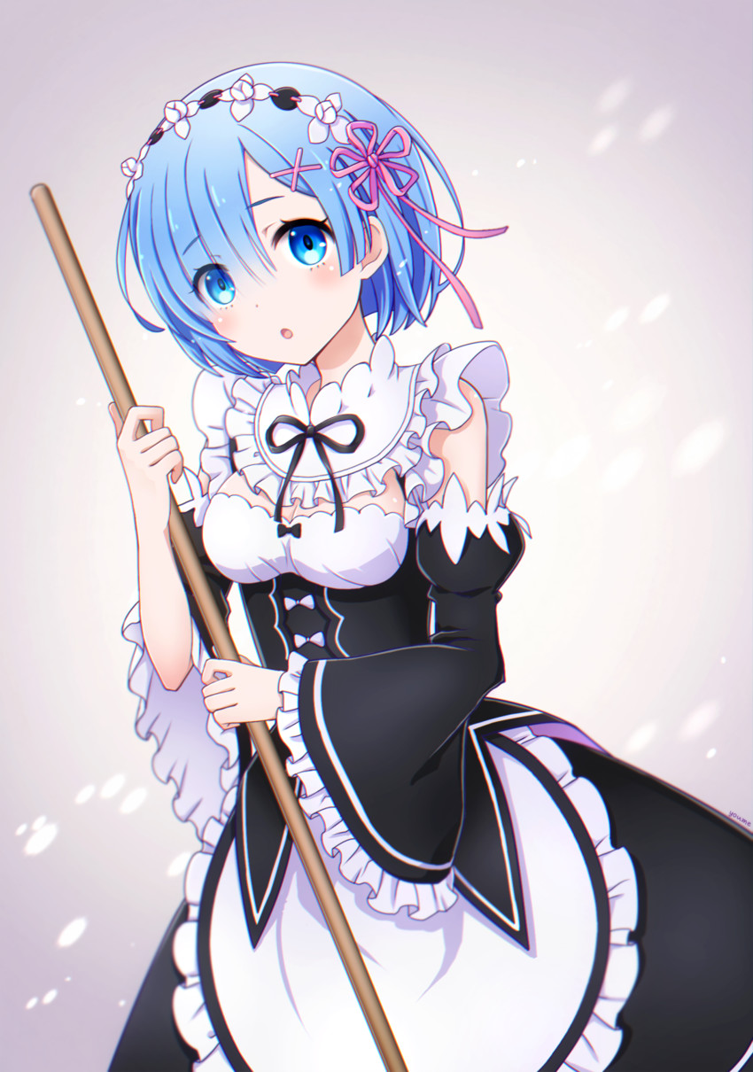 rem (re:zero kara hajimeru isekai seikatsu) drawn by blue_moment