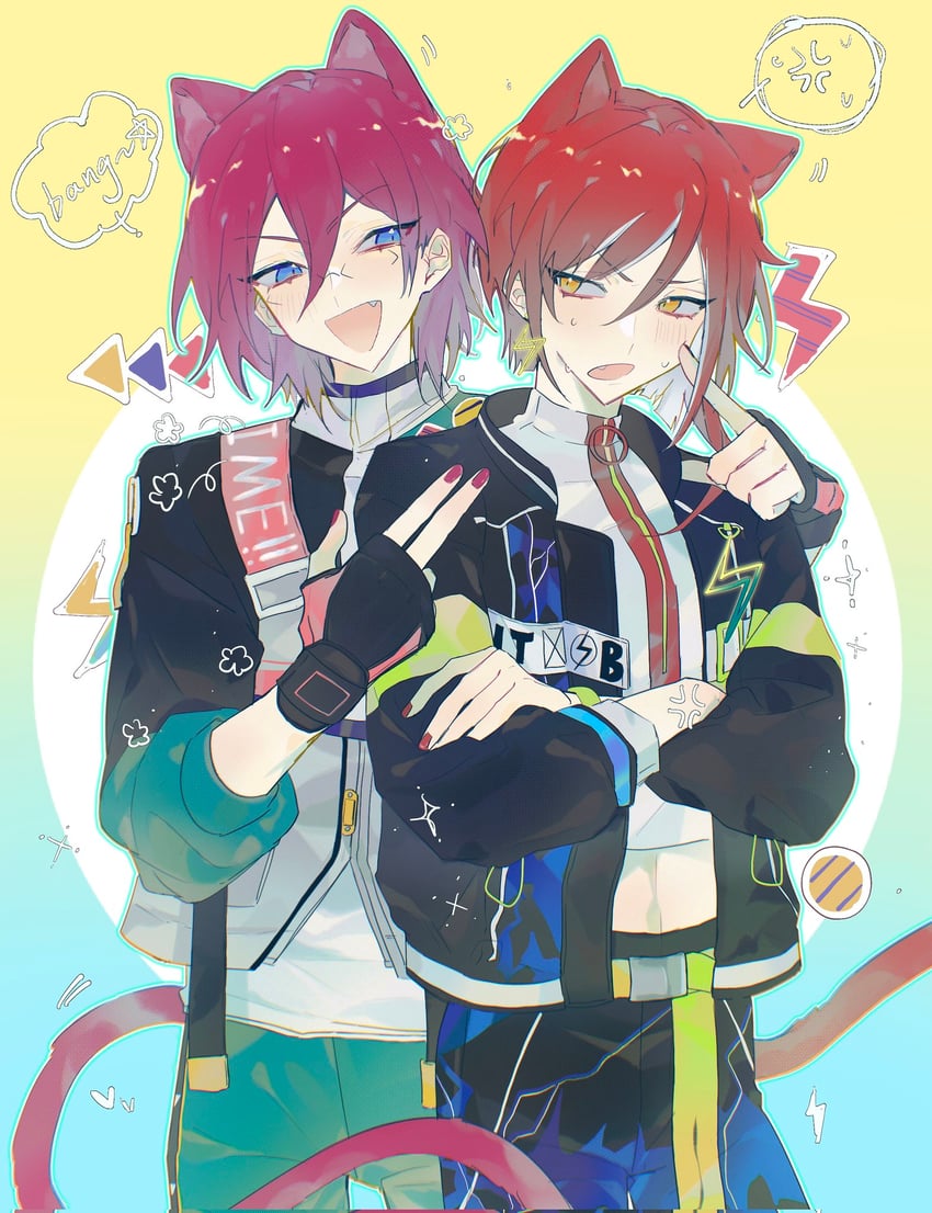 saegusa ibara and sakasaki natsume (ensemble stars!) drawn by 6t_let