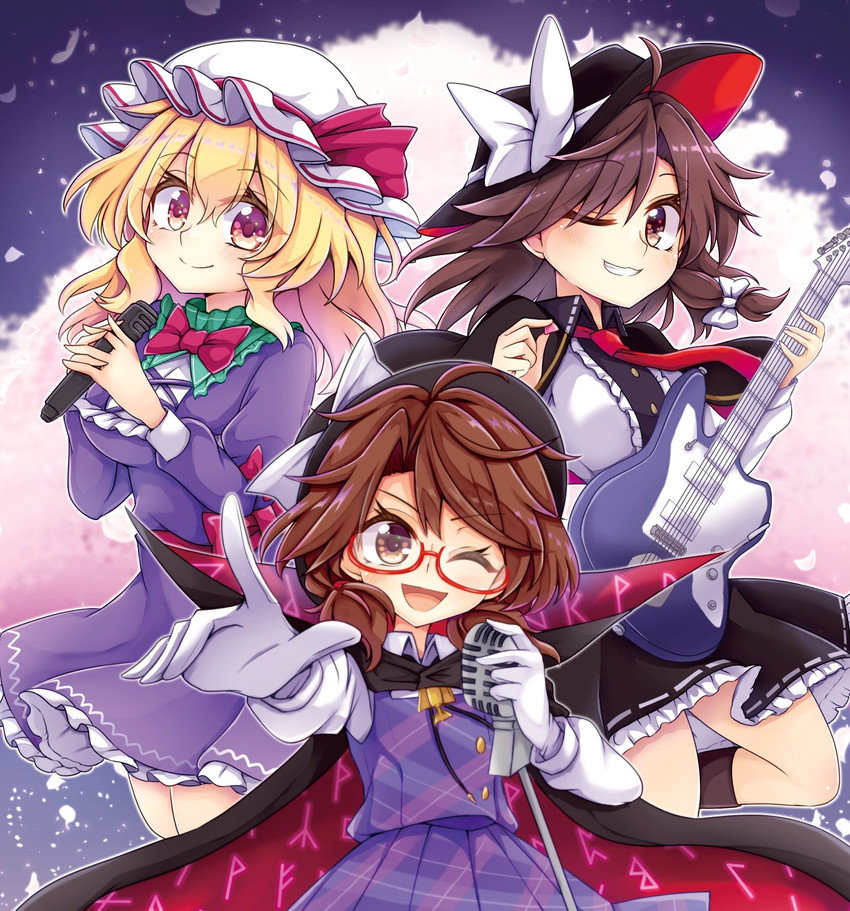 usami renko, maribel hearn, and usami sumireko (touhou) drawn by keyaki_chimaki