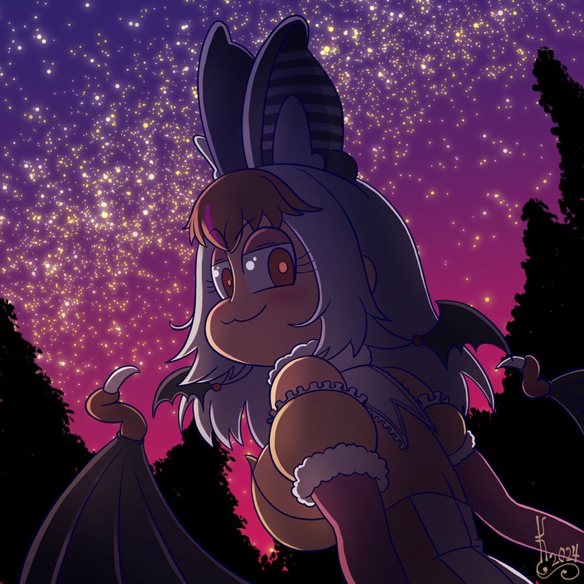 brown long-eared bat (kemono friends and 1 more) drawn by kuraibe_keishi