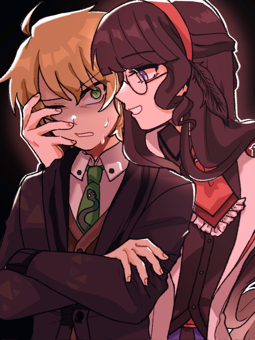 eva tsunaka and damon maitsu (project: eden's garden) drawn by zero_(misamxsa08)