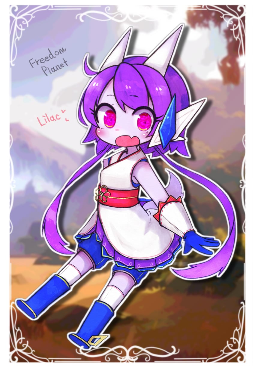 sash lilac (freedom planet and 1 more) drawn by usui_yuki