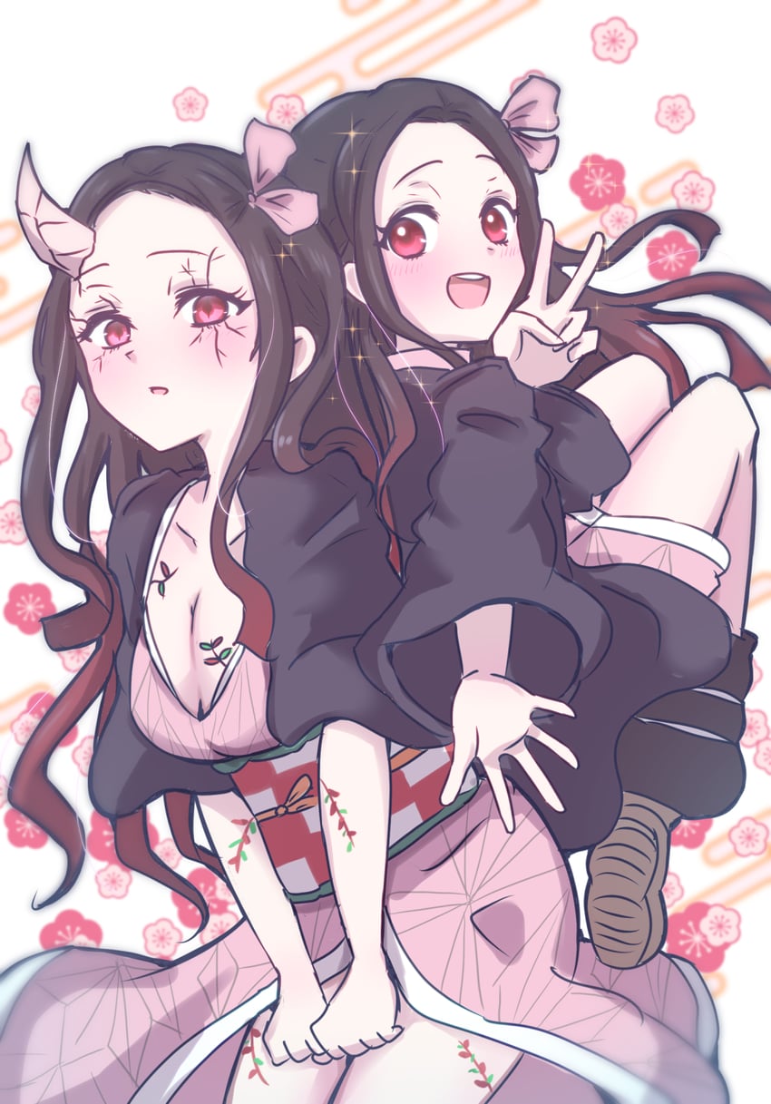 kamado nezuko (kimetsu no yaiba) drawn by giorgio_(yo_sumire_sola1)