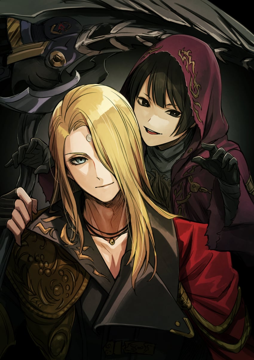 zenos yae galvus and fandaniel (final fantasy and 1 more) drawn by rosa_(hoshino)