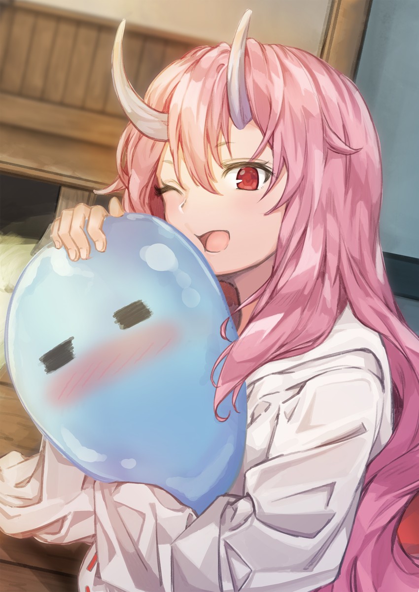 rimuru tempest and shuna (tensei shitara slime datta ken) drawn by louie_(sun737373)