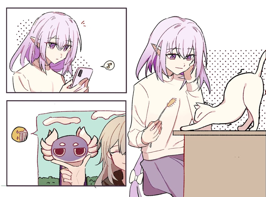 trailblazer, stelle, castorice, and ose (honkai and 1 more) drawn by beibc_eee