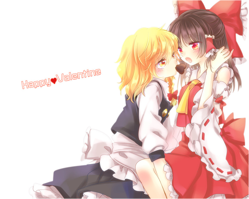 hakurei reimu and kirisame marisa (touhou) drawn by muzuki_uruu