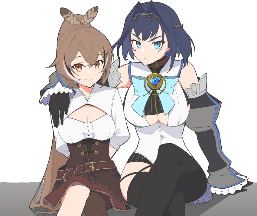 ouro kronii and nanashi mumei (hololive and 1 more) drawn by jon_eve