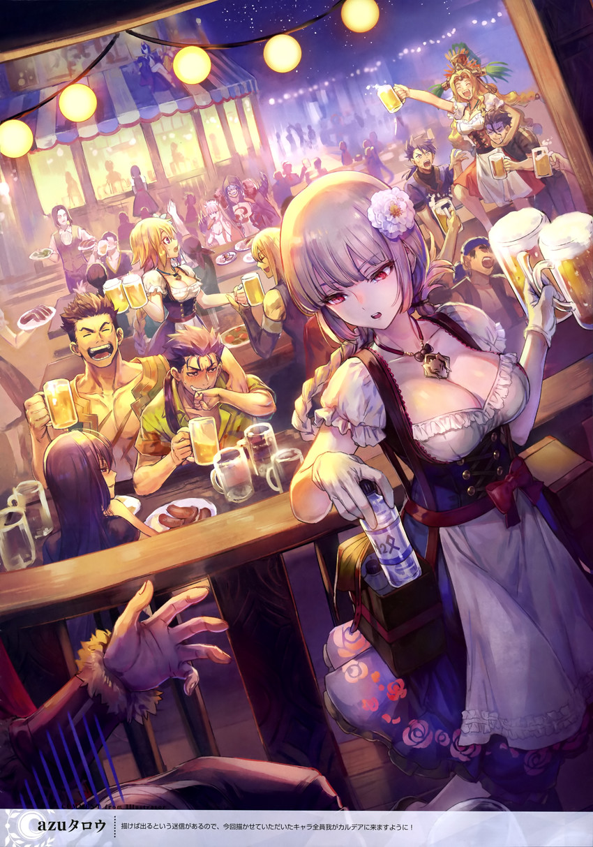 scathach, jeanne d'arc, shuten douji, florence nightingale, iskandar, and 9 more (fate and 1 more) drawn by azu-taro