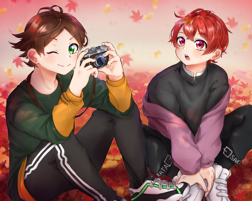 aho no sakata and uratanuki (urashimasakatasen) drawn by hatoka_ra5