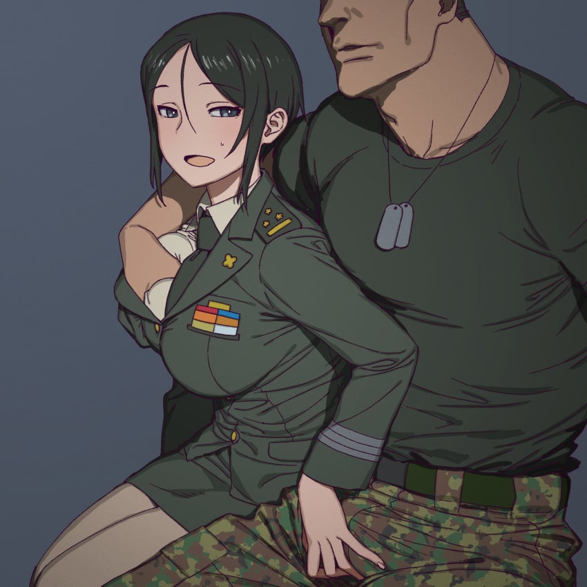 chouno ami (girls und panzer) drawn by onsen_tamago_(hs_egg)