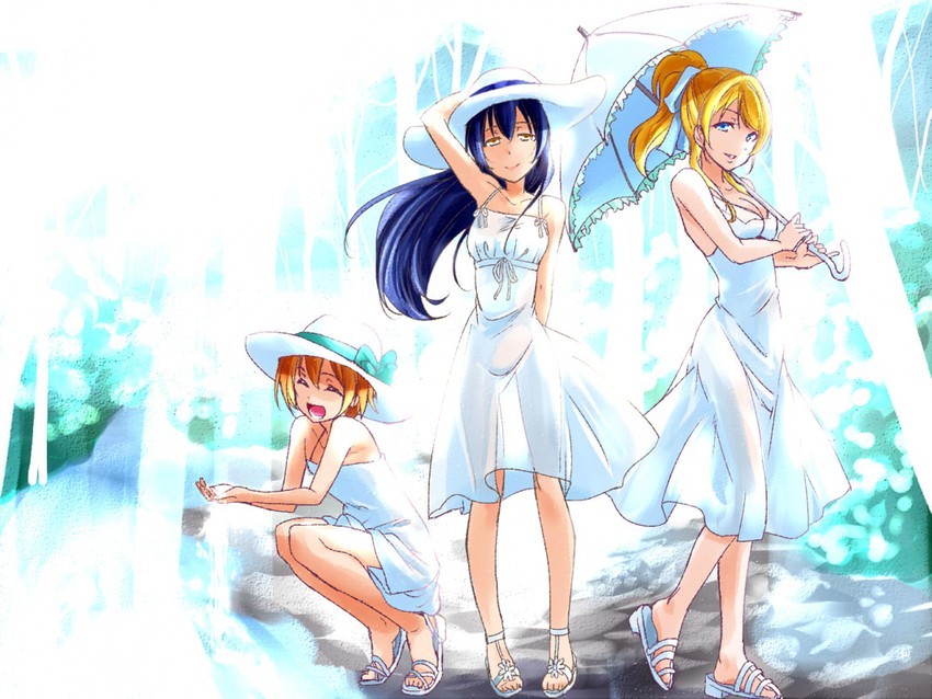sonoda umi, ayase eli, and hoshizora rin (love live! and 1 more) drawn by urutsu_sahari