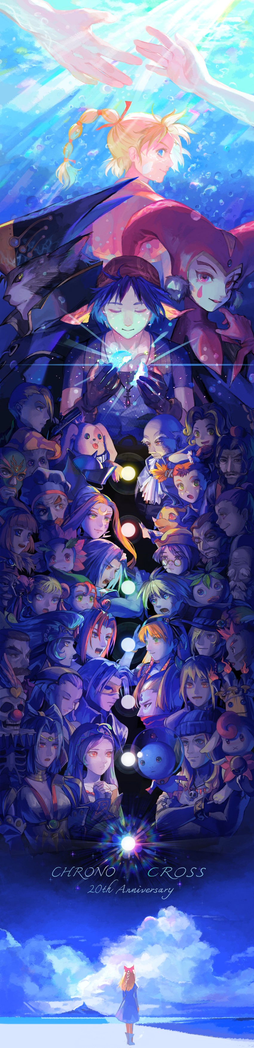 kid, serge, harle, leena, marcy, and 35 more (chrono cross) drawn by machibari2