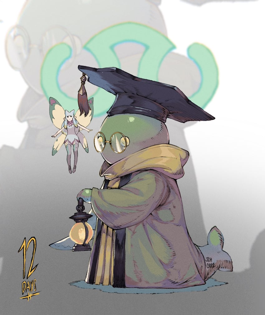 scholar, tonberry, eos, and surito carito (final fantasy and 1 more) drawn by josh_corpuz