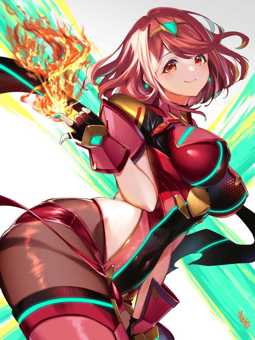 pyra (xenoblade chronicles and 2 more) drawn by youmou_usagi