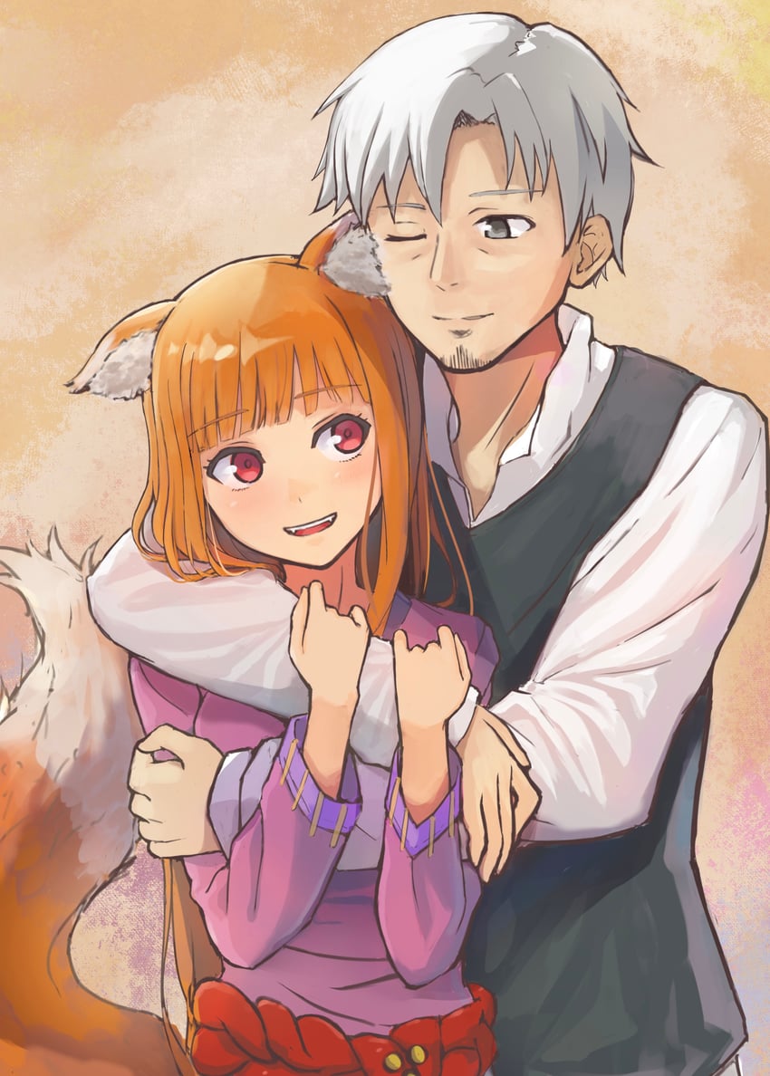holo and craft lawrence (spice and wolf) drawn by kero_(tomoki-tiger)