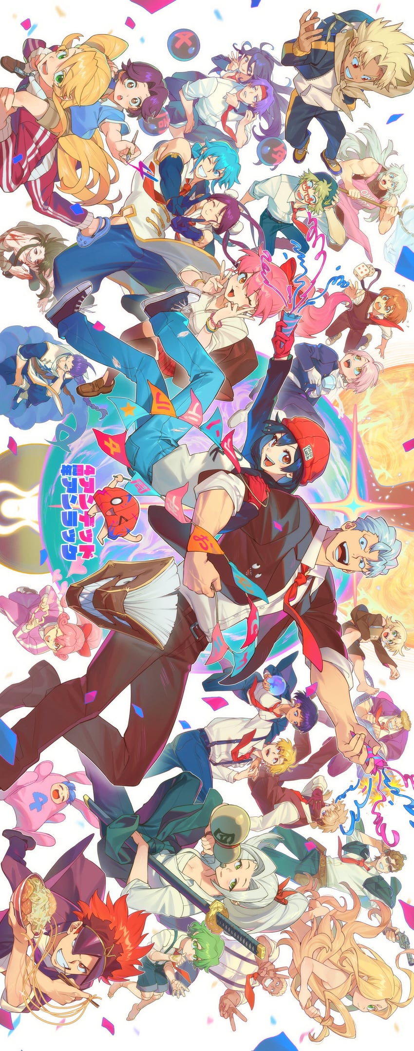 izumo fuuko, andy, shen, latla mirah, gina, and 24 more (undead unluck) drawn by qin_(7833198)