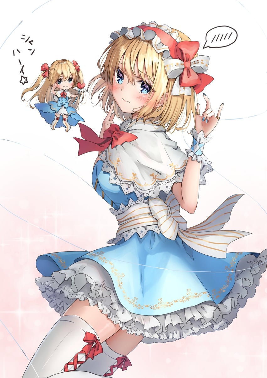 alice margatroid and shanghai doll (touhou) drawn by shironeko_yuuki