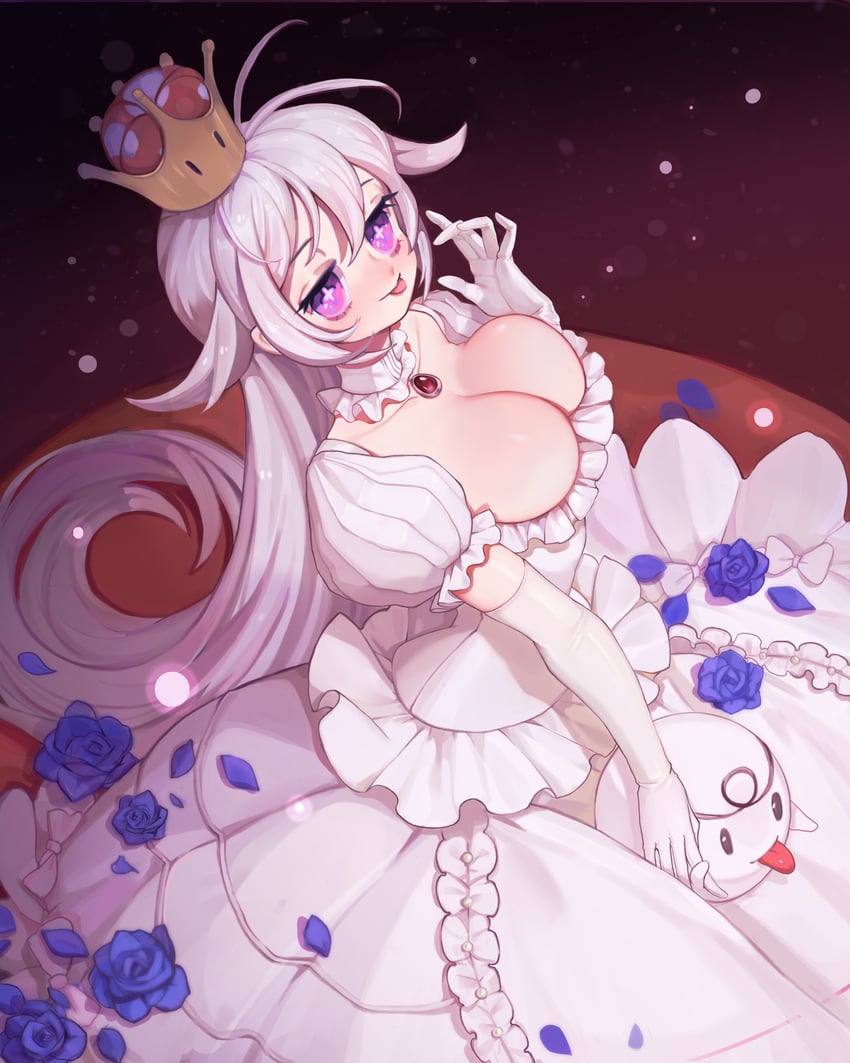princess king boo and boo (mario and 2 more) drawn by renxing_xibao